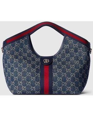Gucci Giglio Small Tote Bag - Blue