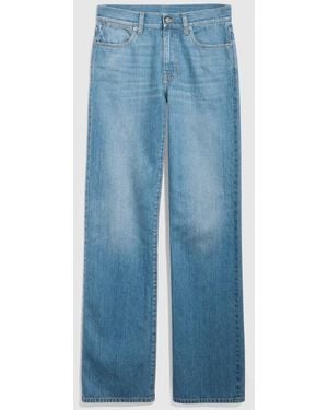 Gucci Bleached Washed Cotton Denim Pants - Blue