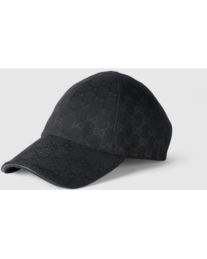 Gucci Gg Cotton Canvas Baseball Hat, Size M, Fabric - Black