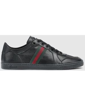 Gucci Stretch Low-Top Sneaker, Uk - Black