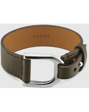 Gucci Staffa Bracelet - Brown