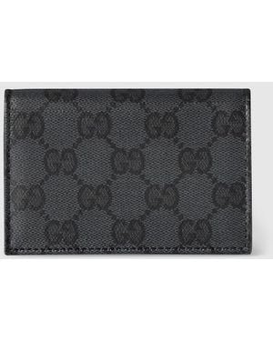 Gucci Gg Card Case, Original Gg Fabric - Black
