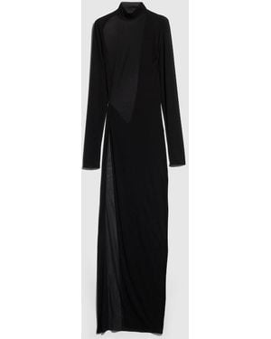 Gucci Viscose Crêpe Jersey Dress With Split, Size 40 It, Ready-To-Wear - Black