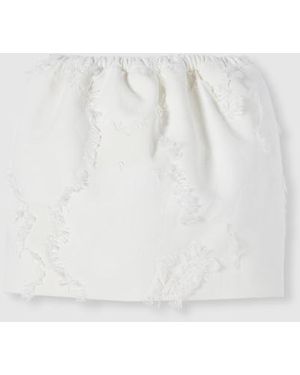 Gucci Wool Blend Fil Coupé Mini Skirt, Ready-To-Wear - White