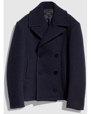 Gucci Felted Wool Caban, Size 36 It, Ready-To-Wear - Blue
