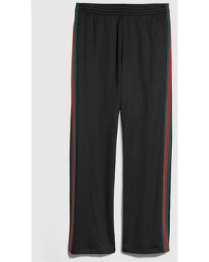 Gucci Shiny Technical Jersey Sportswear Pants - Black
