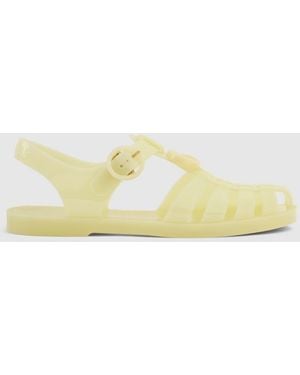 Gucci Sandal With Double G - Yellow
