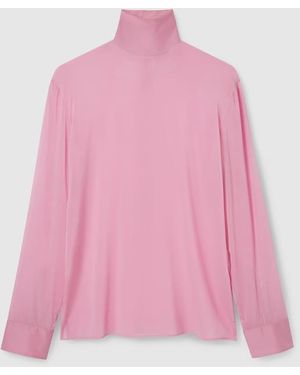 Gucci ストレッチシルクシフォン シャツ, ピンク, ウェア