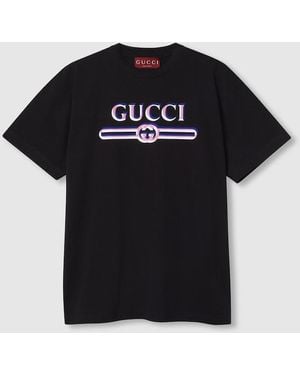 Gucci Printed Cotton Jersey T-Shirt, Ready-To-Wear - Black