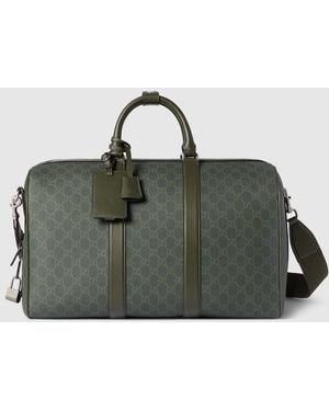 Gucci Ggパターン ミディアム ダッフルバッグ, グリーン, ファブリック