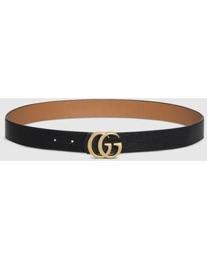 Gucci Reversible Gg Marmont Belt, Size 100 - Brown
