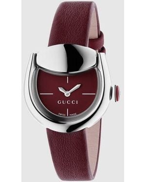Gucci Horsebit Watch, 27X23Mm, Steel - Red