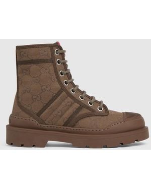 Gucci Boot With Web - Brown