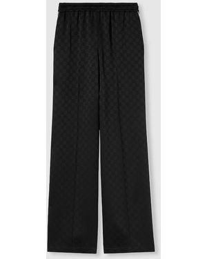 Gucci Gg Jacquard Pants - Black