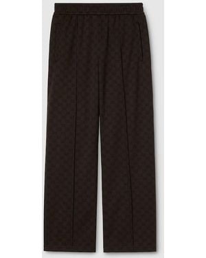 Gucci Gg Jersey Jacquard Pants - Black