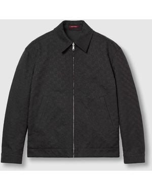 Gucci Reversible Nylon And Gg Canvas Jacket - Black