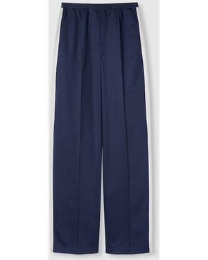 Gucci Technical Jersey Pants With Logo - Blue