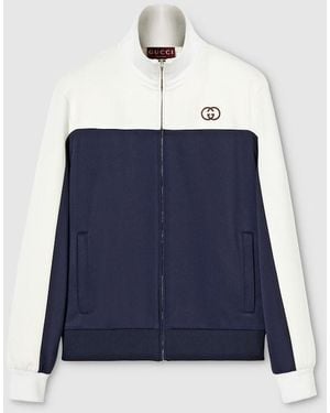 Gucci Technical Jersey Zip Jacket, Ready-To-Wear - Blue