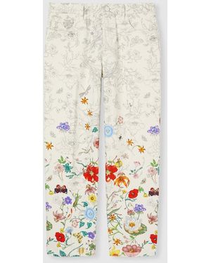 Gucci Printed Denim Pants - White