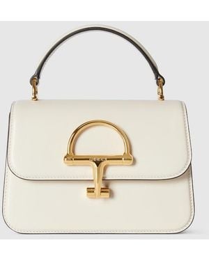 Gucci Siena Small Top Handle Bag, Leather - Natural