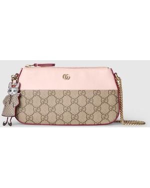 Gucci 日本限定 ヒグチユウコ スモール ショルダーバッグ, ピンク, Ggキャンバス