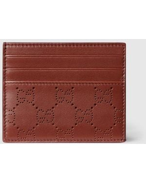 Gucci Aria Card Case, Leather - Red