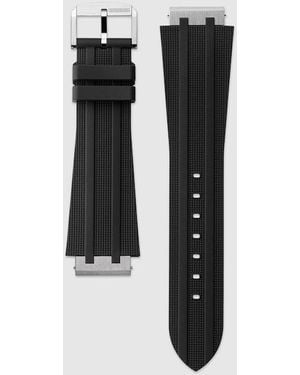 Gucci 25H Rubber Strap, 40Mm, Rubber - Black
