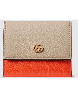 Gucci 日本限定 ダブルG バイカラー ミニ ウォレット, ニュートラル, レザー - ナチュラル