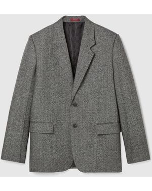 Gucci ウール ムリネ ジャケット, ブラック, ウェア - グレー