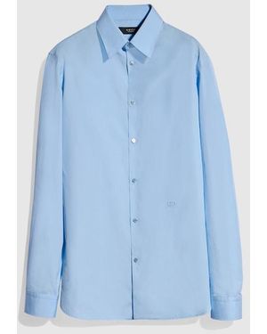 Gucci Piece Dyed Cotton Poplin Shirt, Size 15 - Blue
