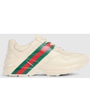 Gucci Rhyton Sneaker, Leather - White
