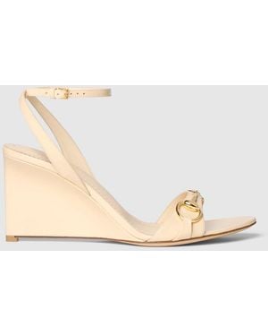 Gucci Donna Wedge Sandal, .5 Uk - Metallic