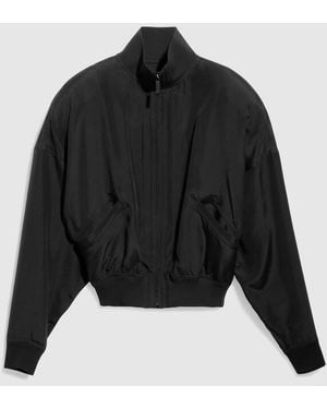 Gucci Silk Poplin Zip Jacket - Black