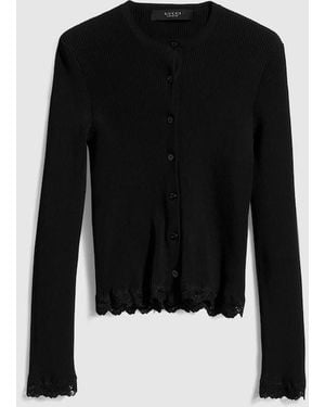 Gucci Fine Matte Viscose Rib Cardigan, Size M, Ready-To-Wear - Black