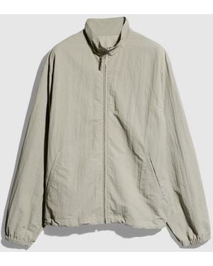 Gucci Froissé Nylon Faille Zip Jacket With Embroidery, Ready-To-Wear - Gray