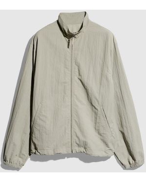 Gucci Froissé Nylon Faille Zip Jacket With Embroidery, Size 48, Ready-To-Wear - Gray