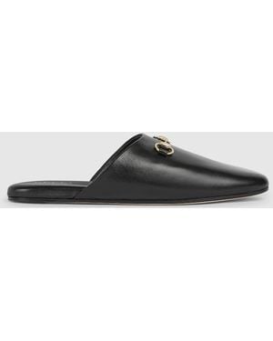 Gucci ホースビット付き ウィメンズ ミュール, ブラック, レザー