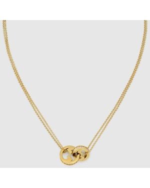 Gucci 〔グッチ ブロンディ〕ダブルチェーン ネックレス, ゴールドトーン メタル - メタリック