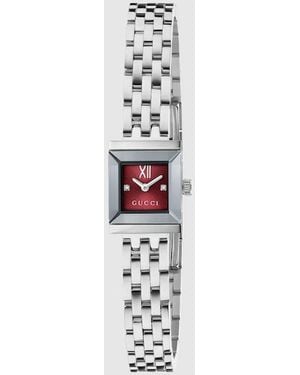 Gucci G-Frame Watch, 14X18Mm - White