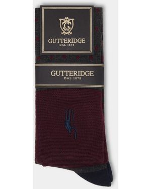 Gutteridge Calza Lunga A Pois E Righe Con Ricamo, Taglia - Multicolore