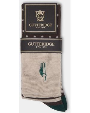Gutteridge Calza Lunga A Pois E Righe Con Ricamo, Taglia - Nero