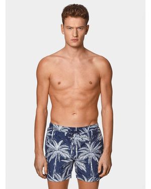 Gutteridge Costume Da Bagno Stampa Palme, Taglia - Blu