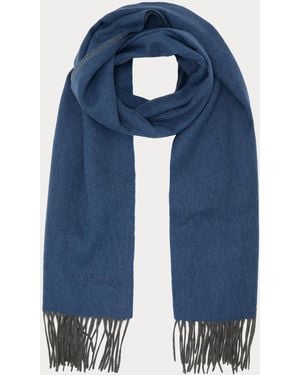 Gutteridge Sciarpa Double Face Con Ricamo - Blu