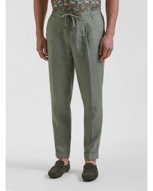 Gutteridge Pantaloni Con Pince E Coulisse - Verde