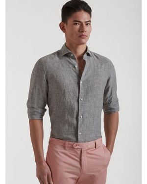Gutteridge Camicia Collo Francese - Grigio