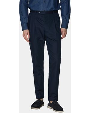 Gutteridge Pantaloni Con Pince Ed Elastico - Blu