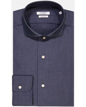 Gutteridge Camicia Con Collo Francese - Blu