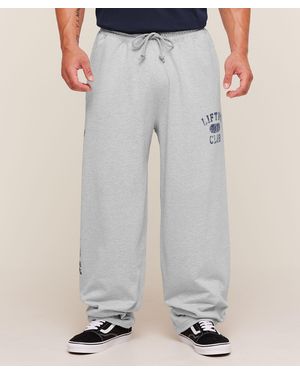 GYMSHARK Retro Collegiate Graphic Wide Leg Pants - Gray