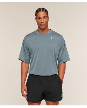 GYMSHARK Washed Pastels T-Shirt - Blue