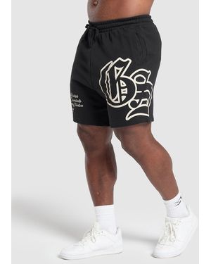 GYMSHARK Campus Graphic Shorts - Black